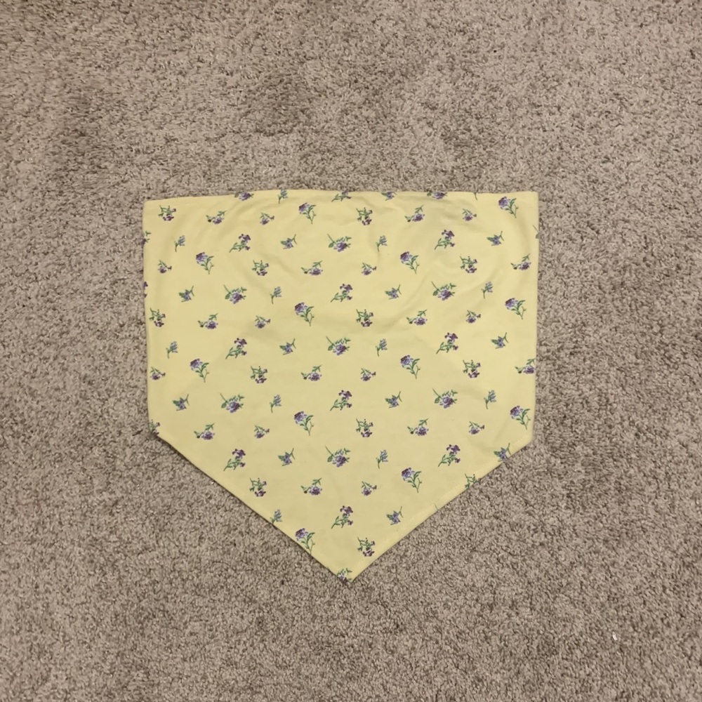 Pastel Yellow Flower Tube Top